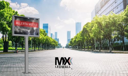 Pannello a messaggio variabile PMV per segnaletica stradale e comunicazione smart city della Pubblica Amministrazione